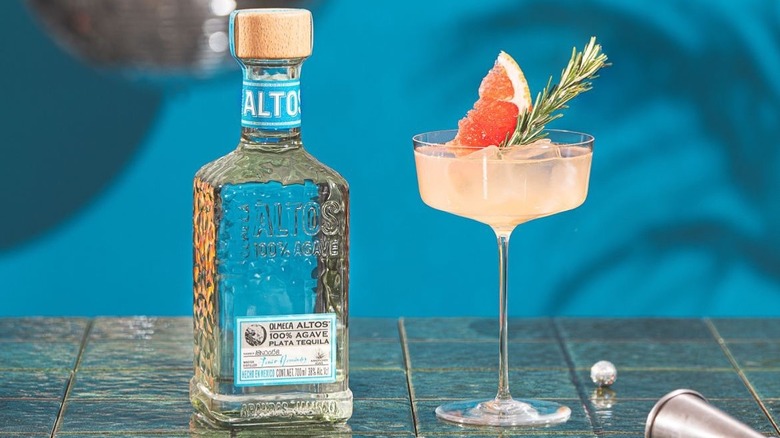 tequila bottle and cocktail