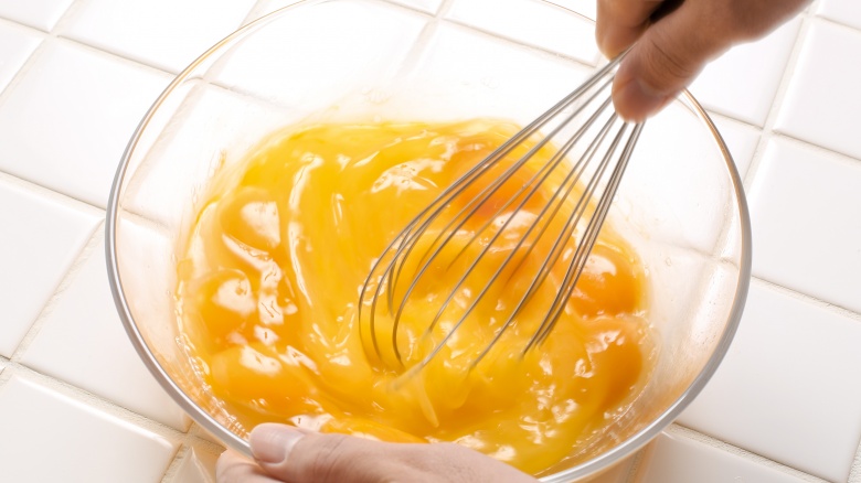 scrambling eggs