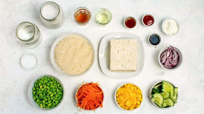 sriracha tofu coconut rice bowl ingredients