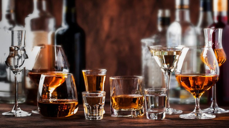 Variety of bourbon glasses