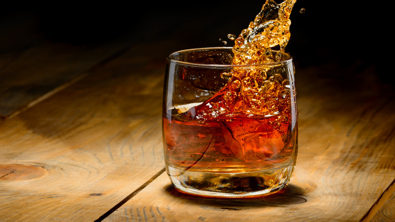 Swirling and aerating bourbon