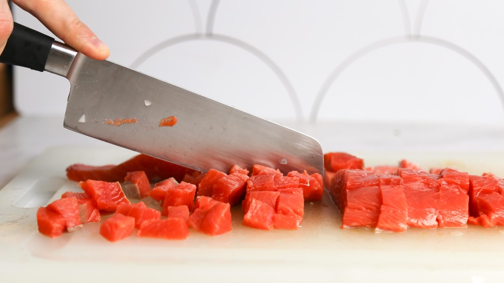 How to cut salmon for ceviche