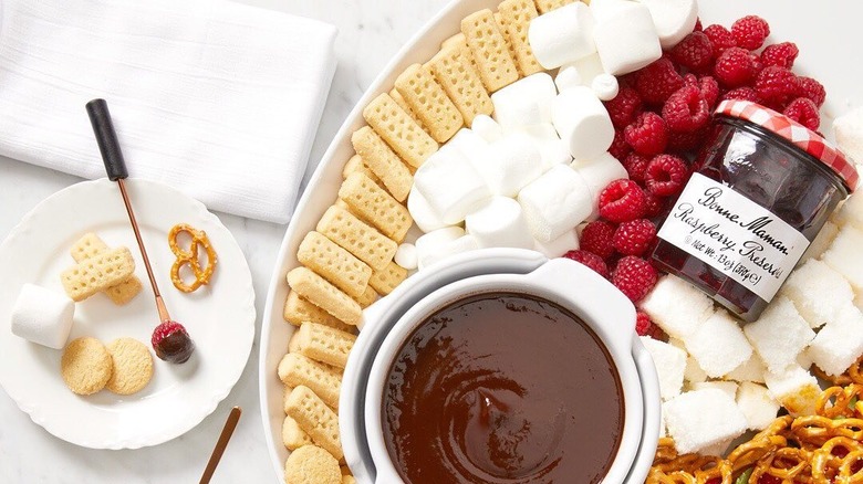Bonne Maman spread on a sweet charcuterie board